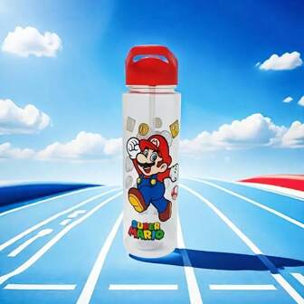 Super Mario Botella de agua deportiva portátil de acero inoxidable Super Mario, de gran capacidad y a prueba de fugas, reutilizable, hecha de material PPSU, taza térmica de viaje caliente/fría Super Mario con tapa y pajita, función sellada, regalo perfecto para fans de Mario para el Día de San Valentín, Acción de Gracias, Navidad, Halloween, Año Nuevo