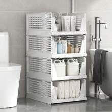 Collapsible & Stackable Storage Basket Plastic Drawers Foldable Closet Organizers Wardrobe Organizer Storage Box Closet Dividers & Shelf Inserts For Wardrobe Wardrobe Drawer Units Layered Partition Storage Rack Shelf For Cupboard Kitchen Bathroom, Back To School - Multicolor - View 9