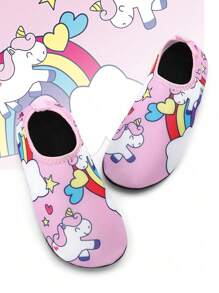 1 Pair Children's Fashion Outdoor Beach Sandals, Non-Slip, Soft Sole, Water Friendly, Breathable Cartoon Design Little Girls Cute Yoga/Training Shoes