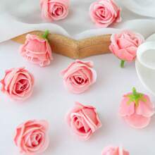 5PCS/10PCS Artificial Silk Rose Head, Rosebud Rose Flowers Bouquets Room Decor Fall Decor Bouquets Fake Plants For Centerpieces For Spring Autumn Decorations Wedding Vase For Home Dining Room Bedroom Decorations, Festival Birthday Party Accessories, Outdoor Garden Decorations Gifts Graduation