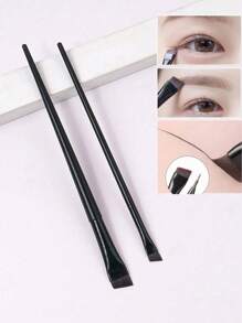 5pcs Precision Eye Makeup Brushes Including Scythe Shaped Eyeliner Brush, Angled Eyeliner Brush, And Eyebrow Brush Professional Eyeliner Brush, Long Handle Reversible Cosmetic Brush Makeup Tools For Sensitive, Delicate, Dry Skin For Easy And Beautiful Eye Makeup