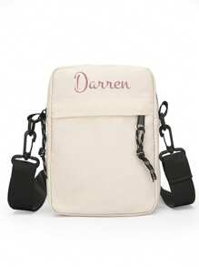 قطعة واحدة حقيبة كروس بودي مع شعار حرف شخصي، حقيبة كتف رياضية ودراجات نارية مخصصة بالاسم، حقيبة حمل على الكتف بطراز ياباني، محفظة صغيرة، حقيبة إلكترونيات، حقيبة سفر، مناسبة للاستخدام اليومي وكهدية لأفراد الأسرة والأصدقاء في مناسبات عيد الأم، عيد الأب، عيد المرأة، عيد الحب، عيد المعلم، عيد الممرضة، أعياد الميلاد