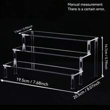 1 pieza- Organizador de cosméticos de acrílico, soporte de exhibición transparente de múltiples capas, apto para perfumes, productos de cuidado de la piel, cosméticos, baño, dormitorio, decoración del hogar, para vacaciones en la playa, colección de baño, colección de dormitorio, gran capacidad