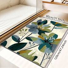 600g/㎡ 水晶天鹅绒古典东方奖章图案地毯，5mm 厚，红色和蓝色色调，适合户外露营、露台、门廊、花园、厨房、室内家居使用、房车 - 彩色 - 查看 23