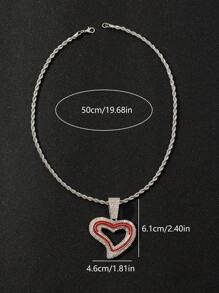 1pc Shiny Hip Hop Style Pendant Necklace, Suitable For Men's Daily Street Wear And Gift - Multicolor - View 8