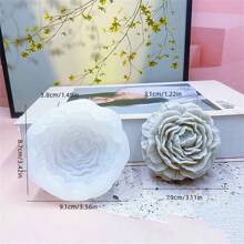 1 Pc Peony Mold Candle Mold Peony Flower Mold Rose Mold Peony Resin Mold Clay Mold Jewelry Resin Casting Mold Candle Making Mold 3D Mold