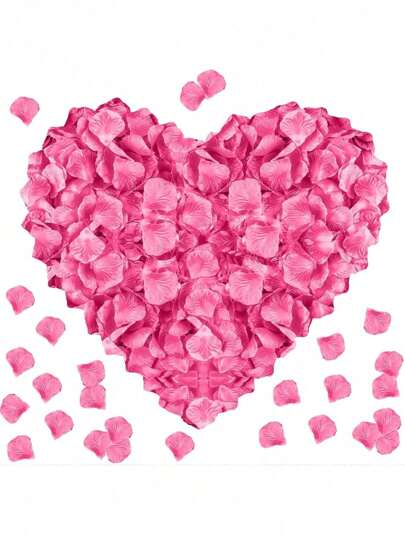 1000pcs Artificial Silk Rose Petals Decor, Black Rose Petals, Suitable For Wedding Party, Halloween Decoration, Gift Box Filler, Romantic Rose, Proposal Rose Petals, Black Summer Birthday Gift, Beach Back To School Supplies, Room Decor