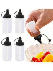 4pcs Mini Sauce And Ketchup Bottle, Mini Ketchup Bottle, Condiment Squeeze Bottle, Leak Proof Plastic, Spice Bottle, Plastic Portable Container For Salad Dressing, Spices, Honey, Cheap Items, Office Lunch Box, Picnic Oil, Lunch Box, Back-To-School Season, Perfect Lunch Box, Picnic, Perfect Kitchen Utensils And Apartment Must-Haves.