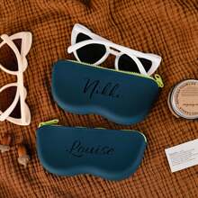 Personalized Silicone Glasses Case, Fashionable Contrast Color Silicone Glasses Frame Storage Pouch, Cute Makeup Brush Bag, Macaron Color Coin & Earphone Pouch, Portable & Adorable, Gift For Wife, Girlfriend, Best Friend, Classmate, Teacher, Business Gift, Customized Gift, Thanksgiving Gift, Valentine's Day Gift, Mother's Day Gift, Birthday Gift