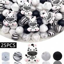 25/30pcs 2D, 3D Animal Silicone Beads Set, Suitable For DIY Jewelry Making - Focal Beads For Pens, Necklaces And Keychains - Craft Gift Bead Set For Jewelry Making - Animal Silicone Bead Set - View 17