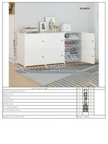 多层简易鞋架经济型家用/宿舍鞋子收纳柜容量大节省空间防尘入口鞋子收纳架 - 白色 - 查看 12