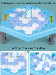 1 Set de juguetes rompehielos de rescate de pequeños pingüinos de colores aleatorios, juego de rompecabezas y entrenamiento del pensamiento para niños y padres e hijos - Azul - Ver 6