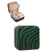 1pc Animal Print (Leopard & Cow) Faux Leather Jewelry Box, Detachable And Stylish, Suitable For Valentine's Day, Mother's Day, Birthday, Graduation Gifts