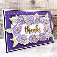 [Spring/Summer] 4pcs Daisy Embossing Metal Cutting Dies For Die Cutting Machines, Leaf Cutting Dies 3D Stamping Stencil For Decorative Embossing, Greeting Cards, Scrapbooking