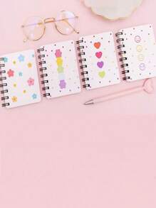 1/4pcs 80 Sheets Cute: Mini A7 Notebooks In Various Styles - Cute And Colorful Designs - Great For Note Taking, Diary Keeping And Gift Giving - Great For Students, Teachers And Creative People, Stationery