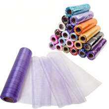 Organza Tulle Fabric, Suitable For Celebration Events And Party Backdrops, Home & Living, Curtains, Hangings, Gift Wrapping, Tabletop Centerpiece Decor, Seasonal Decorations, Tablecloth Centerpieces, Atmosphere Creators, Gift Wrapping Ribbons, DIY Bows, Wedding Arch & Backdrops, Window Decorations, Stair Hangings, For Indoor And Outdoor Holiday Parties