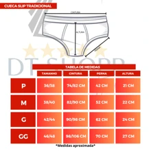 Kit 5 Cuecas Slip Tradicional Adulto