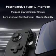 GAMESIR Kontroler gier X5 Lite uchwyt konsoli antypoślizgowa faktura Hall Rocker Typ C aktywny interfejs elastyczny silikon Przycisk ABXY wygodny uchwyt czarny