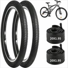 Mountain Bike Tires 20/24/26/27.5x1.95/2.125, 2PCS Bike Tires & Bike Tubes,  Valve Inner Tubes, Puncture-Resistant Bicycle Tires, Bike Replacement - 黑色 - 查看 1