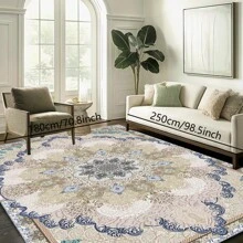 1pc Nordic Fairisle Pattern Crystal Velvet Area Rug, 700g/㎡ With Dotted Non-Slip Backing, 5mm Thickness, Machine Washable Fade-Resistant Carpet Suitable For Holidays And Any Spaces Including Hotel, Office, Sofa, Bedside, Kitchen, Laundry, Hallway, Porch, Stairs, Entryway Mother's Day