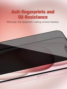 Paquete de 2 protectores de pantalla de vidrio templado con serigrafía antirreflectante y antiespionaje, a prueba de agua y resistentes a los arañazos, compatibles con iPhone 7/8/X/XS/11/12/13/14/15 Pro Max/16 Pro Max/16 Plus/16e - paquete de 2 piezas - Ver 4