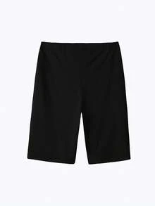 Summer New Fashion MILANO Letter Print Women Casual Minimalist Matching Crew Neck T-Shirt And Shorts 2pcs Set - Black - View 3