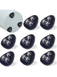 8&4-Pcs Three Colors Available, Premium Heavy Duty Swivel Wheels - Smooth 360° Rotation, Ultra-Stick Self Adhesive Caster Set For Effortless Movement On Storage Boxes, Furniture, Trash Cans, And Coffee Tables