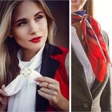 6 件/套衬衫领夹 - 金属圆形围巾夹，适用于宽松 T 恤、衣服，无宝石，不锈钢（金色） - 彩色 - 查看 6