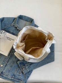 In 2024, The New Fashion Classic Joker Solid Color Large-Capacity Welt Pocket Design Two-In-One Combination Shoulder Tote Bag Is Suitable For Campus Use., Literary School Bag For Teens, Book Bag For Women Or Students, School Bag, School Handbag, School Tote Bag, School Bookbag, Back To School Bags, Large Capacity, Waterproof, Laptop Compartment, Suitable For Teen Girls Women College Students, Teacher, Perfect For Back To School, First Day Of School, Middle School, High School, Tote Bags For School,College Essentials