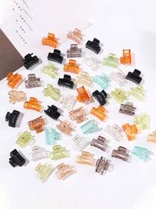 20pcs/Set Mini Transparent Hair Clips For Ponytail, Hair Claws For Girl Summer Small Size Hair Accessory