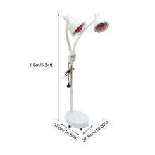 Adjustable Height & Angle, 275W, Pain Relief Light Lamp For Muscles & Joints, Home Use, Remote Control, 32-239°F, With Sand/Water Base - White - View 7