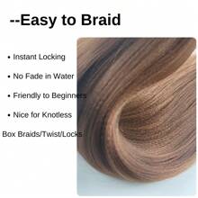 1/3/6 Packungen Schwarzes Flechthaare Vorgespanntes Knotenlose Kanekalon Box Zöpfe Haare zum Flechten, Vorgespannt Lang Gerade Synthetische Flecht-Haarverlängerungen für Knotenlose Zöpfe