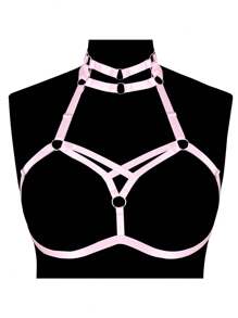 Plus Size Sexy Lingerie Cage Bra Harness Cupless Strappy Bralette Elastic Bra Body Chain Jewelry For Women And Girls - Multicolor - View 6