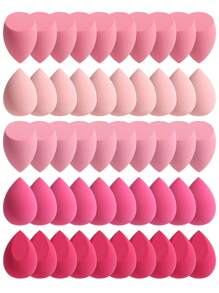 50 piezas Esponjas de maquillaje, esponjas suavizantes para la aplicación de BB cream, base de maquillaje, corrector y rubor, de uso húmedo/seco, sin látex, aptas para todo tipo de piel - Multicolor - Ver 14