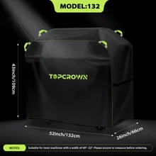 TOPCROWN Grill Cover For Outdoor Grill, Oxford Waterproof Anti-UV -Proof BBQ Gas Grill Cover, With Adjustable Hem Drawstring For Weber Char-Broil Nexgrill And More Grills