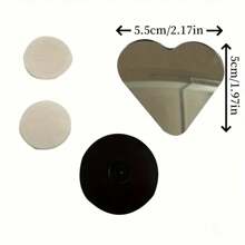 1 Pair Heart-Shaped Blind Spot Mirrors, 360° Viewing Angle Convex Car Blind Spot Mirrors, Frameless Vehicle Blind Spot Rearview Mirrors For Parking