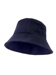 1 pieza Sombrero de cubo de poliéster sólido con acolchado, lindo y casual, con protección UV, versátil para hombres y mujeres, accesorio para todas las estaciones en invierno