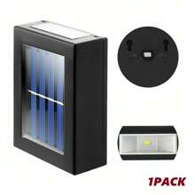 4 Pack Solar Up And Down Spot Lights Outdoor, Street Wall Light Lamp Solar Powered Sunlight Waterproof Solar Lamp Garden Decorative - 白色 - 查看 8
