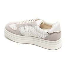 Baskets à Plateforme épaisses Avec Paillettes Et Lacts Classiques - Beige-8912 - View 5
