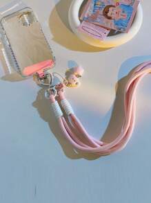 Colgante con dije minimalista de nube blanca y estrella, apto para funda de teléfono, cámara, llavero, accesorios giratorios, regalo para madre, familia, amigos, cumpleaños, festivos, cadena para teléfono