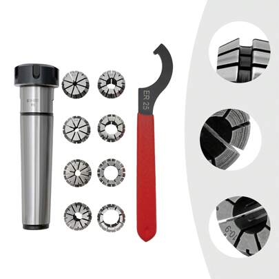 YUNRUX 8 delar 4mm-16mm MTB4 ER25 MK4 M16 ER Chuck Fjäderhylsechucksats