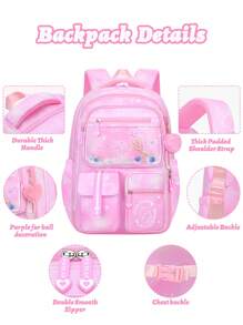 2件套女孩背包带手提包，女孩书包，15.6英寸笔记本电脑背包，蝴蝶书包旅行包，返校必备，适合青少年女孩、学生、初中生和高中生