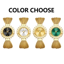 YaLaLuSi A Bohemian Style Women's Quartz Watch Sun Shaped Dial Rhinestone Embellished Bezel Mixed Scale Unique Butterfly Strap Design IP Plating Wear-Resistant Suitable For Work, School, Outings, Traveling, Sending Loved Ones, Family Members, Girlfriends, First Choice For Gifts.