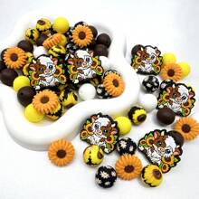 25/30pcs 2D, 3D Animal Silicone Beads Set, Suitable For DIY Jewelry Making - Focal Beads For Pens, Necklaces And Keychains - Craft Gift Bead Set For Jewelry Making - Animal Silicone Bead Set - View 6