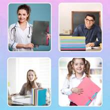 Cute Candy 5 Pocket Folder With 8-16Labels, Letter Size Expanding Organizer, Portable Accordion File,Aesthetic Paper Folder For School Office,Folders For Documents - 10 Colors Optional,Back To School,School Supplies