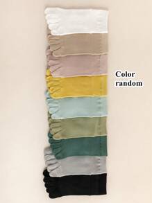 1/3 双春夏女士袜子。透气分趾袜，糖果色女士分趾袜，秋季 - 彩色 - 查看 30