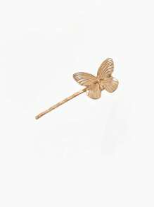 1pc/4pcs Gold/Silver Elegant Butterfly Hair Clips, Suitable For Summer Women Hair Updo Decor