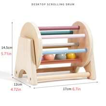 Montessori Muntendoos, 3 Jaar Oud Muntobject Permanentie Doos Speelgoed, Houten Montessori Kralen Druppel Speelgoed, Educatief Speelgoed Voor Kinderen Van 36 Maanden+, Leerzaam Cadeau