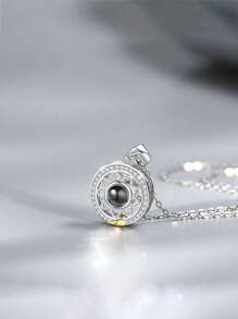 2 piezas Collar con colgante de sol y luna de amantes, diseño de nicho, collar de clavícula con imanes en pareja para hombre y mujer, al por mayor