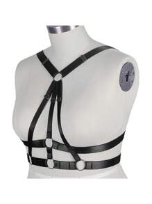 Women's Plus Size Body Harness Fashion Bra Belt Elastic Punk Carnival Halloween Dance Costume - Multicolor - View 4